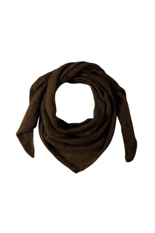 Rich & Royal - Knitted Triangle Scarf chocolate torte - Gr. - 1