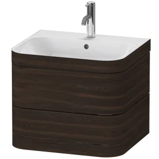 Duravit Happy D.2 Plus c-bonded Set wandhängend Nussbaum gebürstet Matt 575x490x480 mm - HP4635O6969 HP4635O6969