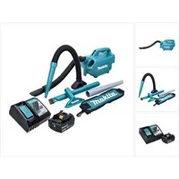 Makita Akku-Handstaubsauger DCL 184 RF1 Akku Staubsauger 18 V 54 mbar 0,5 l + 1x Akku 3,0 Ah