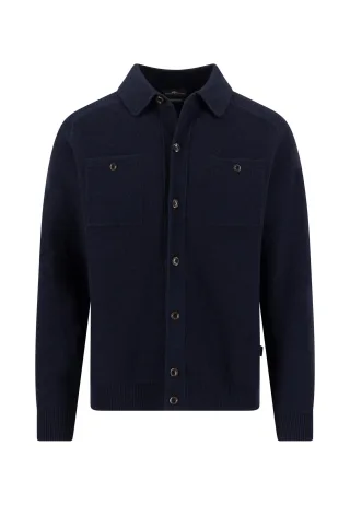 FYNCH-HATTON - Cardigan Buttoned, Boiled Wool navy - Gr. - S