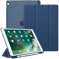 Fintie Tablet-Hülle mit Pencil Halter für iPad Air 10.5" 2019 (3. Gen)/iPad Pro 10.5" 2017, Ultradünn Hülle mit transparenter Rückseite Abdeckung, Auto Sleep/Wake