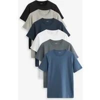 Next T-Shirt 6er-Pack Essential Slim Fit T-Shirts aus Baumwolle (6-tlg)