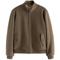 Next Hemdjacke Harringtonjacke in Wolloptik mit Borgfutter (1-St)
