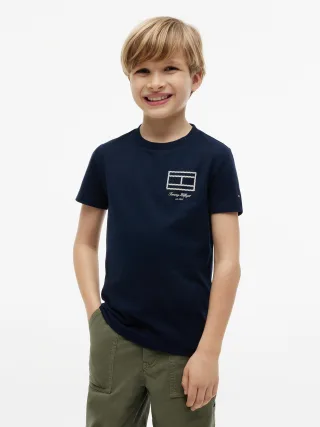 OUTLINE FLAG GRAPHIC T-SHIRT SS Dark Night Navy - Gr. - 14