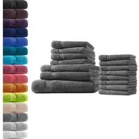 Hometex Premium Textiles Handtuch in Premium Qualität 500 g/m², Feinster Frottier-Stoff 100% Baumwolle, 1x Badetuch + 2 Duschtuch + 4 Handtuch + 8 gastetuch, weich, saugfähig, extra schwer & flauschig