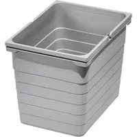 SO-TECH® Mülleimer eins2vier Abfallsammler Höhe: 310 mm, Volumen 17 Liter 230 x 306 mm alugrau 5060