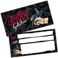 itenga Grußkarten itenga Geschenkgutschein Tattoo (Motiv 2), Postkarte zum Ausfüllen