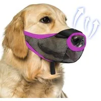 Ledander Maulkorb Atmungsaktiver Hundemaulkorb, weicher Netz-Hundemaulkorb, Maulkorb für große Hunde, Beißschutz, Leckschutz