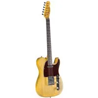 J & D E-Gitarre, JD TL Ash Blonde E-Gitarre T-Style Esche Korpus Ahorn Hals Composite Griffbrett 22 Bünde Ceramic Single Coil Tonabnehmer 3-Weg Schalter Vol Tone Regler Hardtail Brücke Druckguss Mechaniken Chrom Hardware Hochglanz Finish Gelb, E-Gita