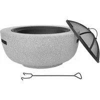 IC Gardenworld Feuerschale 2-in-1 Feuerschale mit Grillfunktion, moderne Feuerstelle, inkl. Grillrost, Funkenschutz, als Grill oder Feuerkorb nutzbar