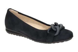 Gabor 82.625.36 Damen Ballerinas dark-blue Echtleder Keilabsatz Easy Walking