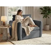 Beautysofa Relaxsessel KAMEL mit Schlaffunktion und Bettkasten (freistehend, kompakter Schlafsessel für Wohnzimmer & Gästezimmer, Velours TRINITY), Schlafsessel ausklappbar, moderner Sessel mit Liegefläche 188x82 cm