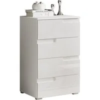 moebel-dich-auf Kommode SPICE 2 (Schubkastenkommode, weiß Hochglanz), 50 cm breit