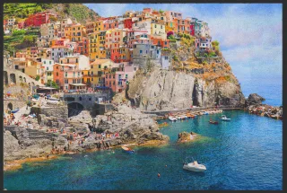 Fussmatte Cinque Terre Italien 10332 | Größe: 60 cm x 45 cm