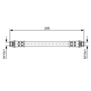 Bosch Bremsschlauch hinten Renault 11 9 Clio