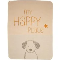 DAVID FUSSENEGGER Tierdecke Hundedecke 'my happy place' 70 x 90 cm