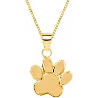 Goldene Hufeisen Kette mit Anhänger Pfote Halskette in Gold – Glücksbringer für Tierfreunde, 925 Sterling Silber (hypoallergen)