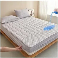 Matratzenauflage Wasserdicht Allergiker Baumwolle Matratzenschoner 90x200cm, 180x200cm wohnTRAUM24, Waschbar Anti Milben Allergiker Matratzenauflage mit Rundumbezug 