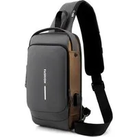 Blusmart Umhängetasche Wasserdichte Unisex-Brusttasche/Umhängetasche (Mit USB-Ladeanschluss und Diebstahlsicherung, Multifunktionstaschen + Seitentaschen), Vielseitige Tragemöglichkeiten