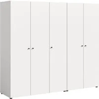 Home affaire Kleiderschrank BILLINGS, Schlafzimmerschrank, Schrank, Garderobenschrank (OTTO BESTSELLER, Garderobe & Schlafzimmer) Breite 200cm, weiß, 5-türig, inkl. 2 Kleiderstangen und 5 Ablageböden