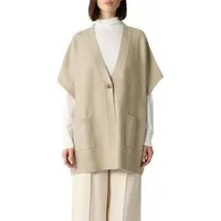 comma Strickjacke im Poncho-Style mit 1-Knopf-Verschluss