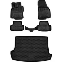 LEMENT Auto-Fußmatten 3D Set passend für VW T-ROC, 2017-2025, Obere Ladebodenstellung!, für VW T-ROC PkW, 100% passgenaue Auto Fußmatten, Gummimatten Auto