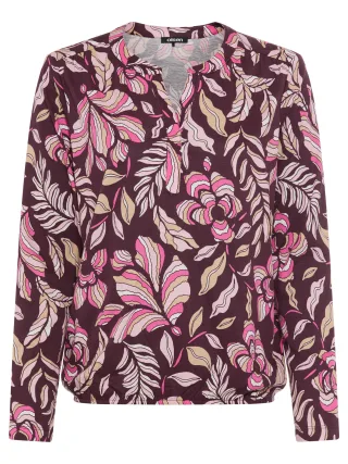 Olsen - T-Shirt Long Sleeves dark wine - Gr. - 42
