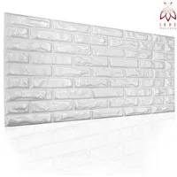 IKHEMalarka 3D Wandpaneel Betonoptik Marmor Ziegel aus Polystyrol Styropor XPS, BxL: 50,00x100,00 cm, 0,50 qm, (1 Stück, 0,5m) Deckenpaneelen - 3mm dick - 100x50cm