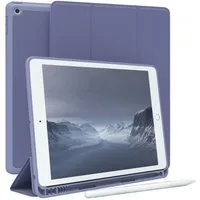 EAZY CASE Tablet-Hülle Penholder Smartcase für iPad 7. / 8. / 9. Gen. 10,2 Zoll, Tablettasche klappbares Etui mit Penholder Stifthalterung Eis Blau