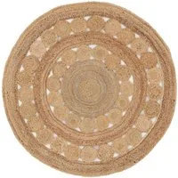 carpetfine Teppich Juteteppich Dana, rund, Höhe: 5 mm