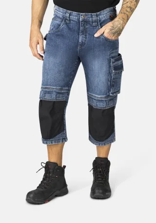 HERO by John Medoox 3/4-Jeans "MARLOW Pro Workwear Arbeits- 3/4-Jeans" Arbeits- 3/4-Jeans Denim / Jeansfür Herren