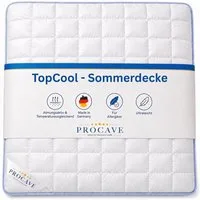 PROCAVE Sommerbettdecke TopCool Kinderbettdecke federleicht, atmungsaktiv, Made in Germany, Atmungsaktive Sommerdecke, schadstoffgeprüft, 100x135 cm