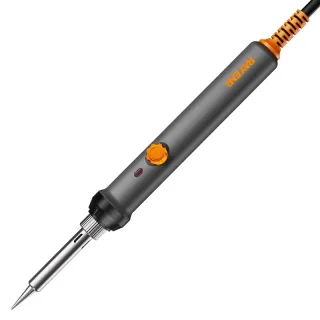 RAYENR Digital Soldering Iron 60W Adjustable Temperature 150°C-500°C Ceramic Heating Element 18-Piece Kit with Stand Des