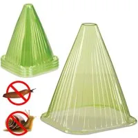 relaxdays Pflanzenschutzdach Pflanzenhut Schnecken im Set, 32er Pack, 32er Pack