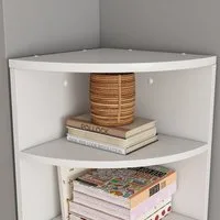 Vicco Eckregal Fabienne, Weiß/Weiß, 30 x 60 cm 3 Fächern, 1-tlg.