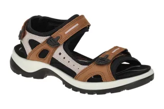 Ecco 06956360878 OFFROAD Yucatan Damen Sandale in Braun Mink/Violet Ice - Kom...