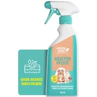GreenHero Fellpflege Haustierpflege Spray gegen Juckreiz - 100% natürliche Wirkstoffe, 500 ml