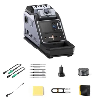 FNIRSI DWS-P2 Soldering Station Kit 100W USB C Digital Welding Station 1.54 Inch TFT Screen F245 F210 Tips PD Charger In