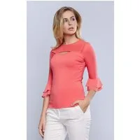 Passioni 3/4-Arm-Shirt mit Volantärmeln