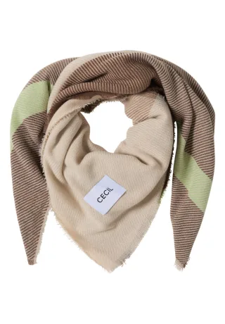 CECIL - Gemustertes Tuch beige/braun/grün