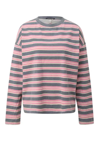 qs - T-Shirt grau/pink - Gr. - S