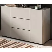 Inn.Furn Waschbeckenunterschrank Larik (Waschtisch Unterschrank in Kaschmir / Sand, Breite 80 cm) 3-türig mit 4 Fächern
