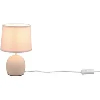 Reality Leuchten Tischleuchte MALU, Ein-/Ausschalter, ohne Leuchtmittel, E14-Leuchtmittel frei wählbar, Höhe 26 cm, Ø 16cm, mit Schnurschalter