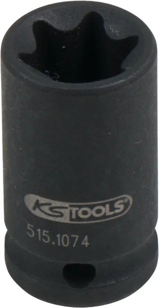 KS Tools 1/4" Torx-E-Kraft-Stecknuss, kurz - 515.1074