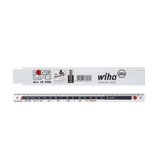 Wiha Gliedermaßstab Longlife All in One 2 m metrisch, 10 Glieder - 10 Stück - 33232
