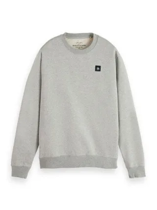 Scotch & Soda - Sweatshirt mit Rundhalsausschnitt aus Bio-Baumwolle grau - Gr. - XL