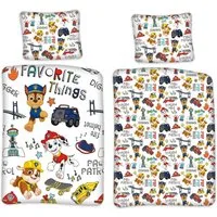 BrandMac Bettwäsche PAW Patrol - Favorite Things - Wende-Bettwäsche-Set, 135x200 & 80x80, Baumwolle, 100% Baumwolle