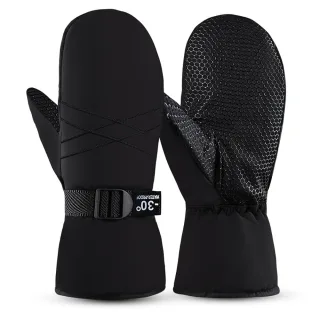 Pair Motorcycle Winter Gloves Outdoor Ski Gloves Warm Non-Slip Extended Wrist Windproof Gloves Electric Motorbike Thicke