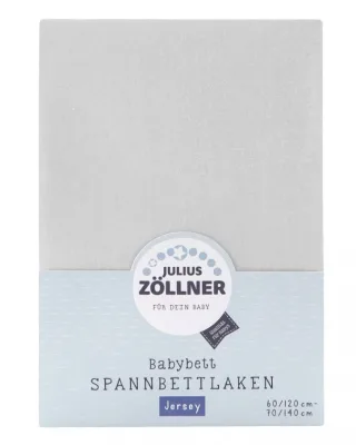 Zöllner Jersey Spannbetttuch 51-hellgrau 70/140