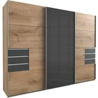 Wimex Schwebetürenschrank Schwebetürenschrank Saigon mit Glaselementen, 3 Türen, 270cm breit